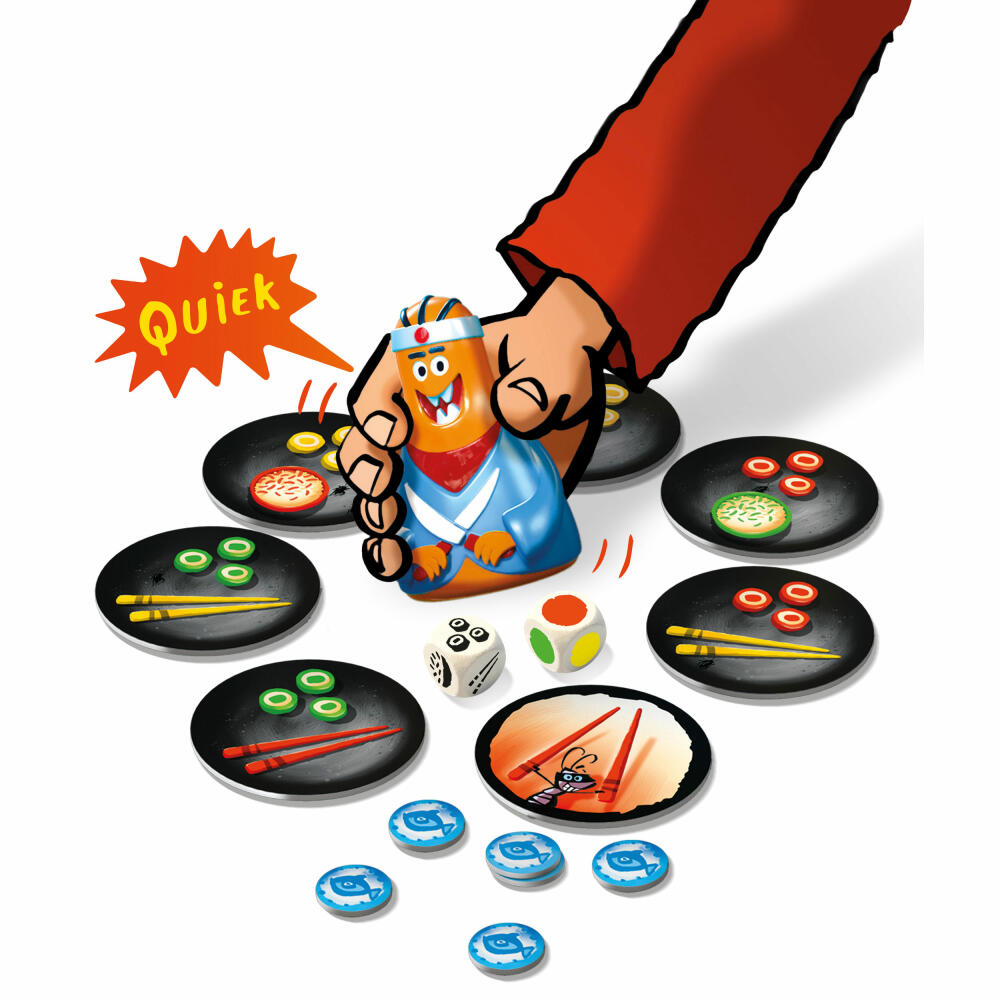Schmidt Spiele Three Magicians Card Game Cockroaches Sushi, Children's Game, Reaction Game, Children's Game, From 8 Years, 40885