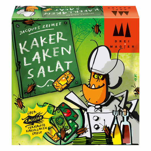 Schmidt Spiele Kakerlakensalat, Drei Magier Kartenspiel, Spielkarten, Karten, 2 bis 6 Spieler, 40839