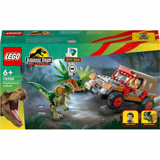 LEGO Jurassic World Hinterhalt des Dilophosaurus, 211-tlg., Legosteine, Bausteine, Bauset, Konstruktionsset, ab 6 Jahren, 76958