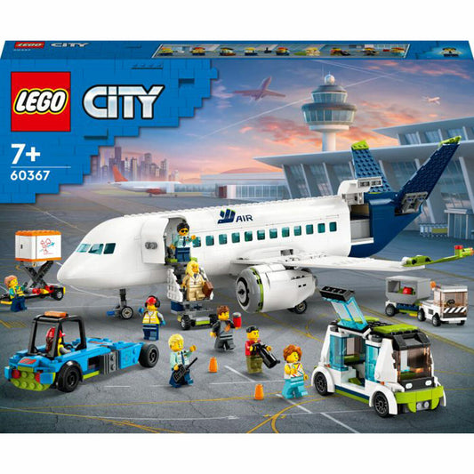LEGO City Passagierflugzeug, 913-tlg., Legosteine, Bausteine, Bauset, Konstruktionsset, ab 7 Jahren, 60367