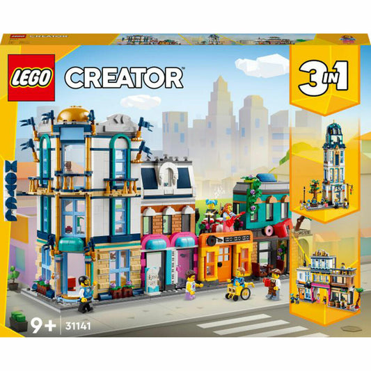 LEGO Creator Hauptstraße, 1459-tlg., Legosteine, Bausteine, Bauset, Konstruktionsset, ab 9 Jahren, 31141