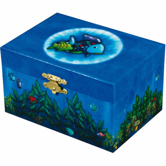 Trousselier Music Box Rainbow Fish Blue