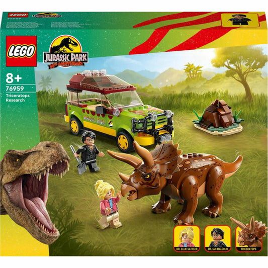 LEGO Jurassic World Triceratops-Forschung, 281-tlg., Legosteine, Bausteine, Bauset, Konstruktionsset, ab 8 Jahren, 76959