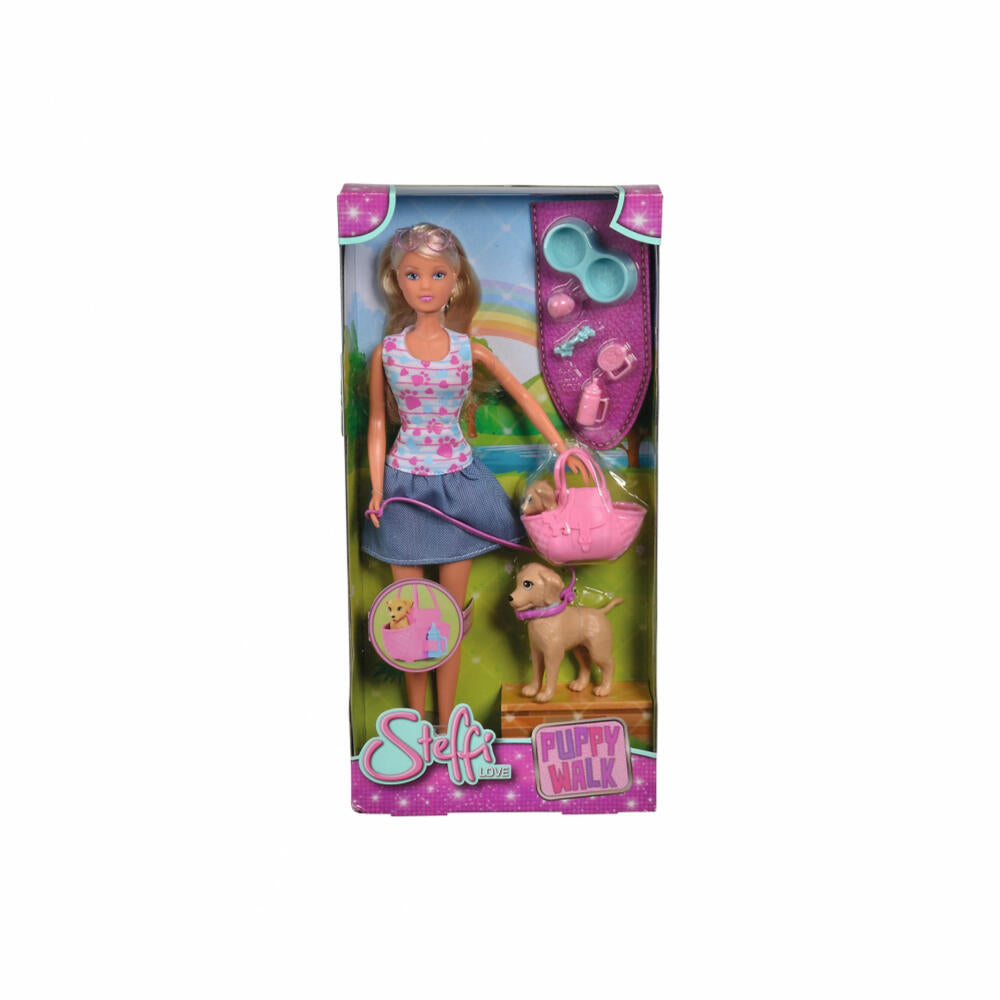Simba Steffi LOVE Puppy Walk, Doll, Fashion Doll, Dressing Doll, Dog, 105733310