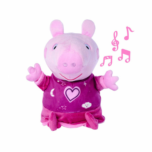 Simba Peppa Pig Plüsch Gute Nacht Peppa, Plüschfigur, Kuscheltier, Stofftier, Stoffigur, 25 cm, 109261016