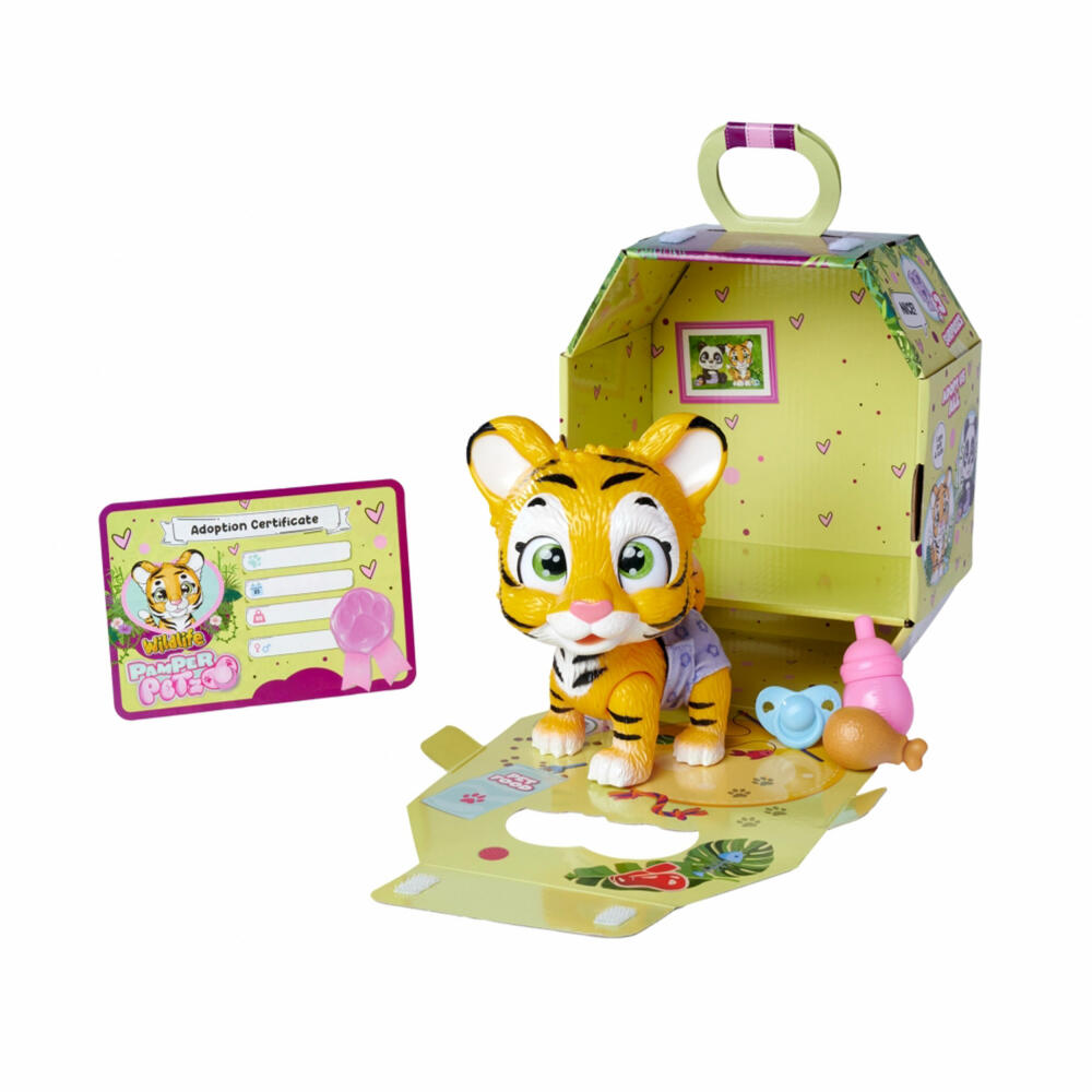 Simba Pamper Petz Tiger, Tierbaby mit Funktion, Haustier, Spielzeug, Kinder, 105953575