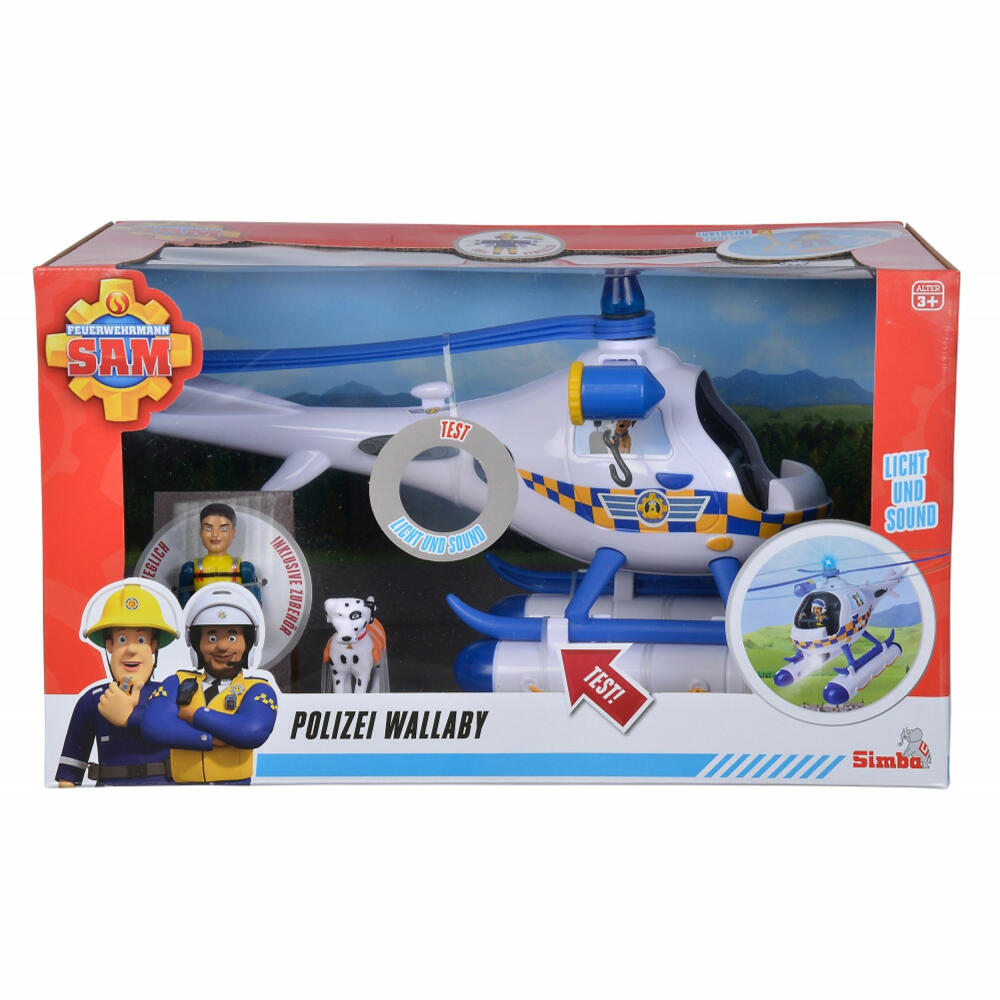 Simba Sam Polizei Wallaby, Hubschrauber, Helikopter, Spielzeug, Polizeihubschrauber, 109252537