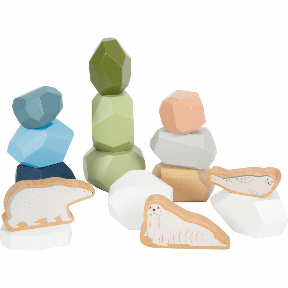 Legler Small Foot balancing stones made of wood Arctic, 15 pcs., from 12 months, 12440