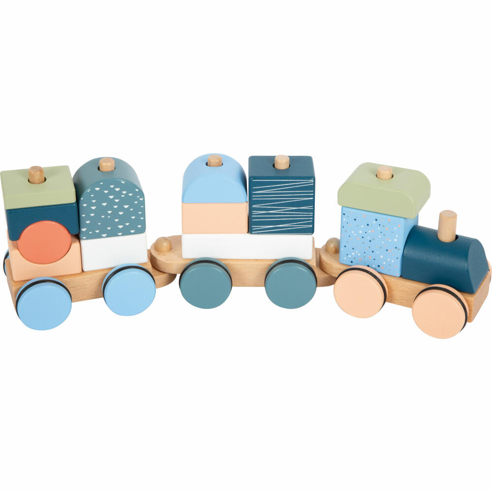 Legler Small Foot Arctic Wooden Train, Wooden Railway with 2 Wagons, from 12 months, 12449