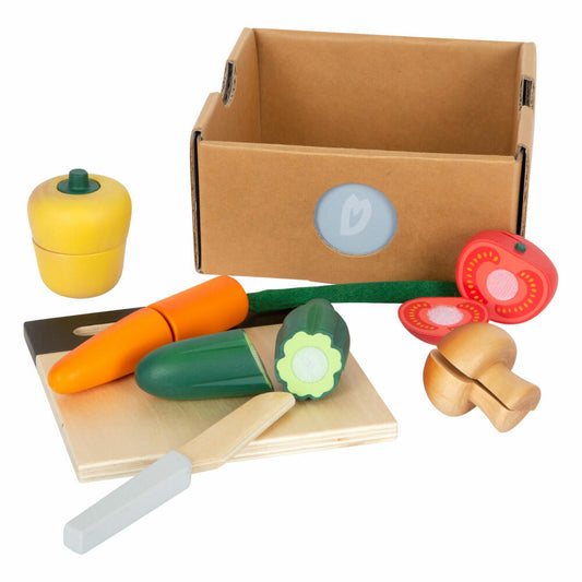 Legler Schneide-Set Gemüse fresh, Kaufladen-Spielzeug, Zubehör, Holz, 12329