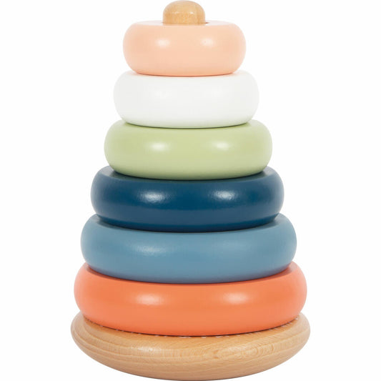 Legler Small Foot Stapelturm Arctic, Stapelspiel mit 6 Ringen, ab 12 Monaten, 12444