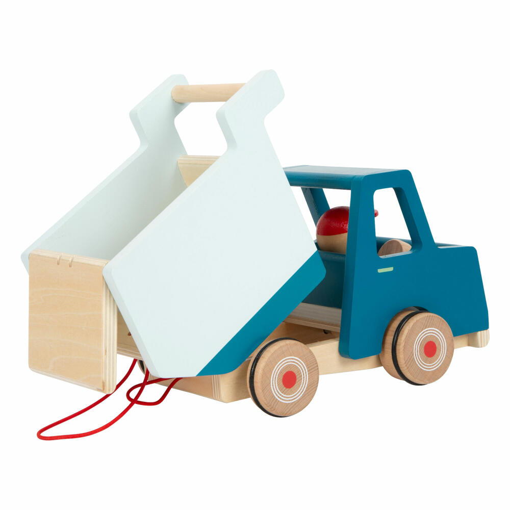 Legler pull-along vehicle dump truck, pull-along car, transporter, truck, wood, 12348