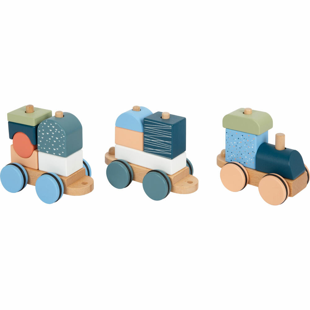 Legler Small Foot Arctic Wooden Train, Wooden Railway with 2 Wagons, from 12 months, 12449