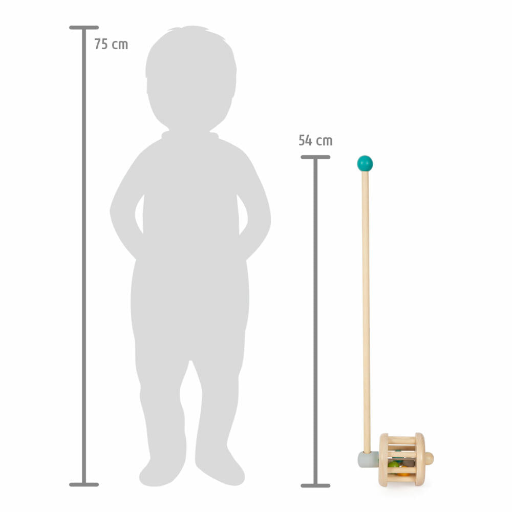 Legler Small Foot Schiebespielzeug Rassel, Rollrassel, ab 12 Monaten, 12341