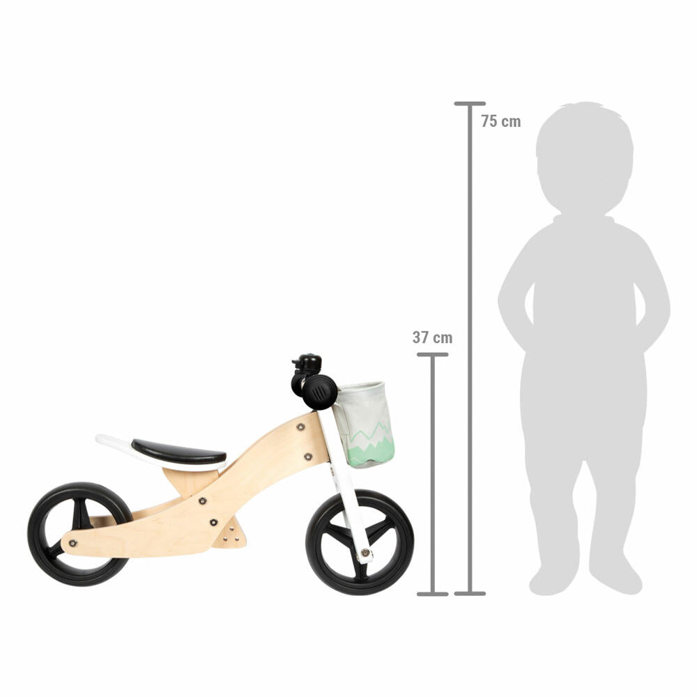 Legler Small Foot Balance Bike and Tricycle Sage Green, Adjustable, from 12 months, 12414