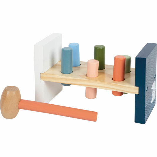 Legler Small Foot Knocking Bench Arctic, Motor Skills Bench with Hammer, from 12 months, 12452