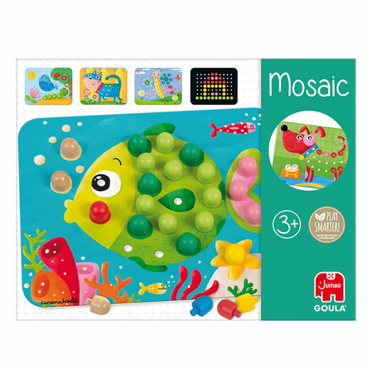 Jumbo Games GOULA Mosaic, Plug-in Game, Children's Game, Learning Colors, Educational Game, Children's Toy, 53136