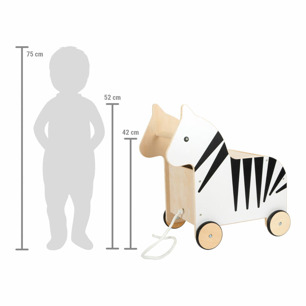 Legler Small Foot toy box with wheels Zebra Wildlife, from 12 months, 12425