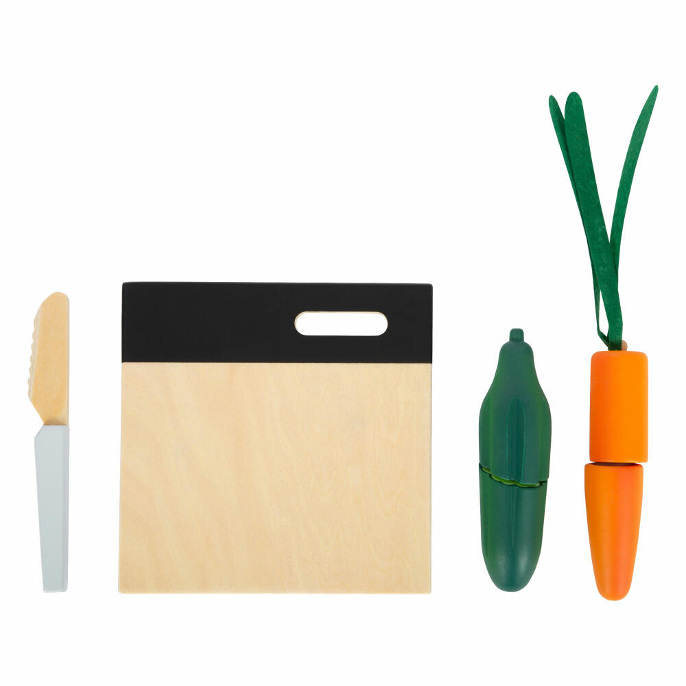 Legler Schneide-Set Mittagessen fresh, Kaufladen-Spielzeug, Zubehör, Holz, 12331