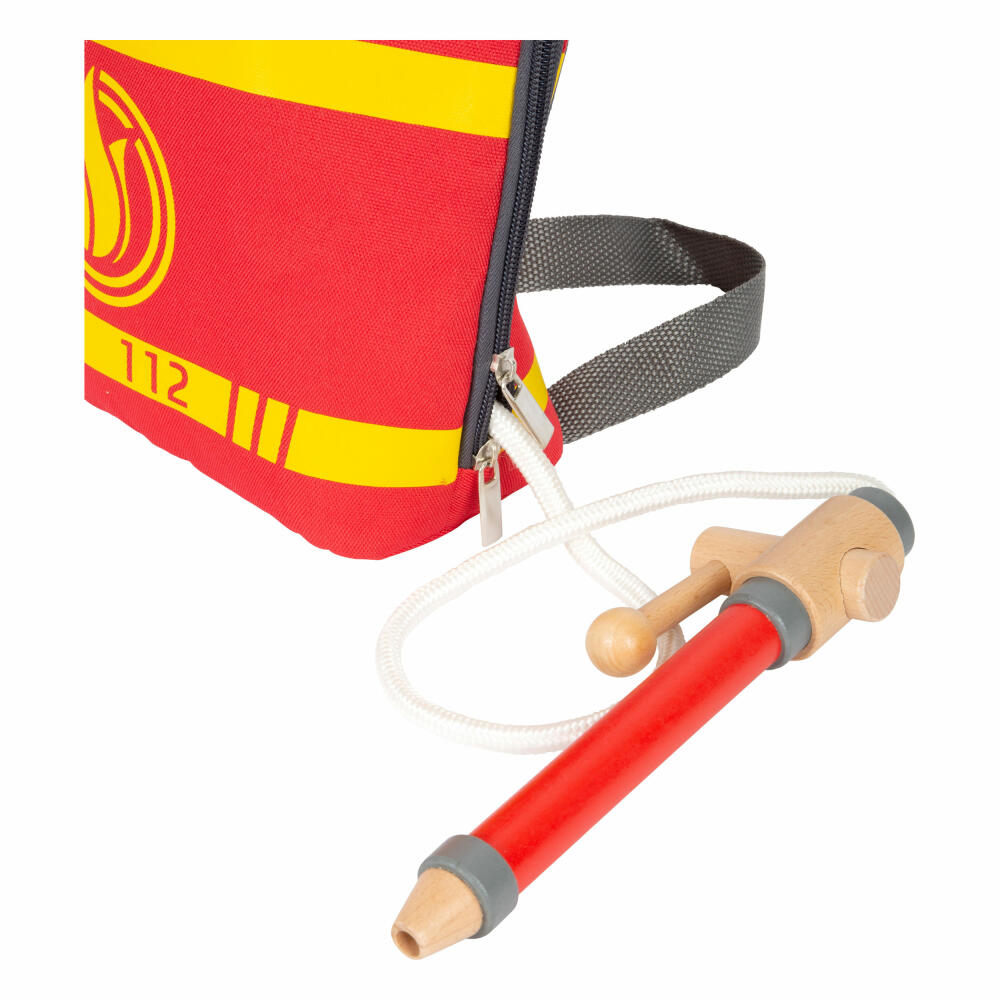 Legler fire brigade backpack, toy tool, fire brigade equipment, from 3 years, 12361