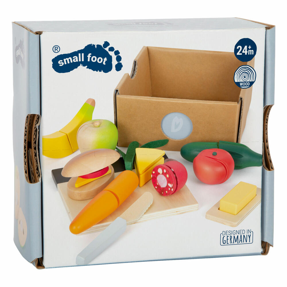 Legler Schneide-Set Mittagessen fresh, Kaufladen-Spielzeug, Zubehör, Holz, 12331