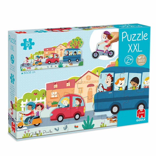 Jumbo Spiele GOULA XXL-Puzzle Fahrzeuge, Kinderpuzzle, Legespiel, Kinder, 18 Teile, 453428