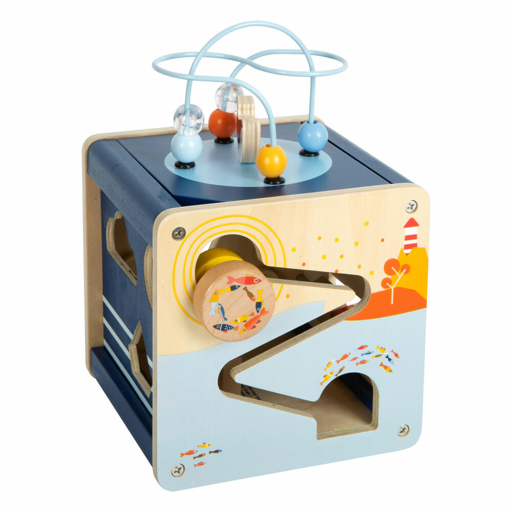 Legler Motor Skills Cube Big Ocean, Game Cube, Motor Skills Toy, Wood, 12312
