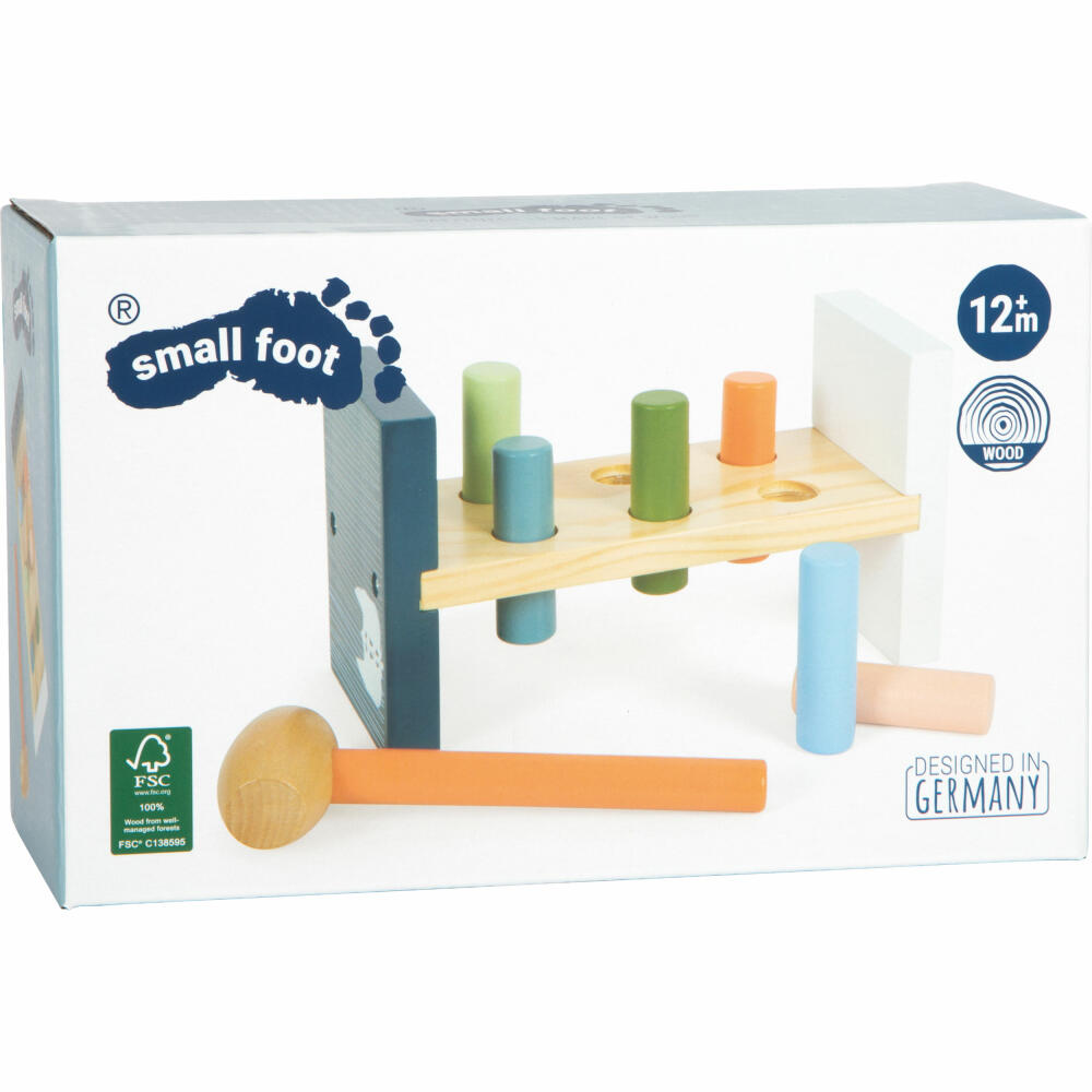 Legler Small Foot Knocking Bench Arctic, Motor Skills Bench with Hammer, from 12 months, 12452