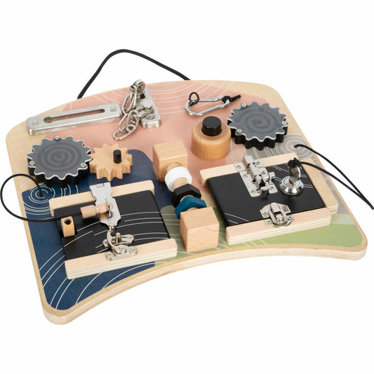 Legler Small Foot Motor Skills Board Locks and Rotation, Motor Skills Toy, from 3 years, 12392