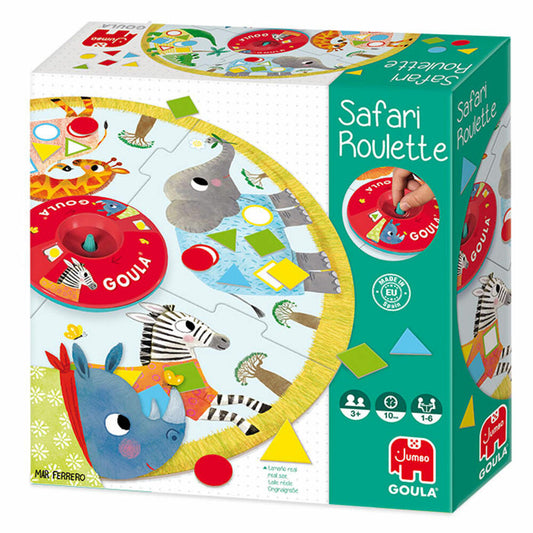 Jumbo Games GOULA Safari Roulette, Learning Colors and Shapes, Children's Game, Puzzle Game, Children's Game, 53156