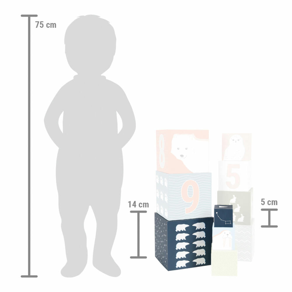 Legler Small Foot Stapelwürfel Arctic, Würfelspiel, 10-tlg., ab 12 Monaten, 12441