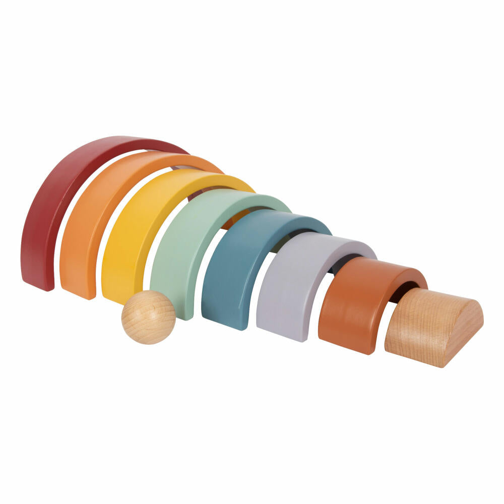 Legler Holzbausteine Regenbogen Safari, Motorikspielzeug, Holz, ab 12 Monaten, 12318