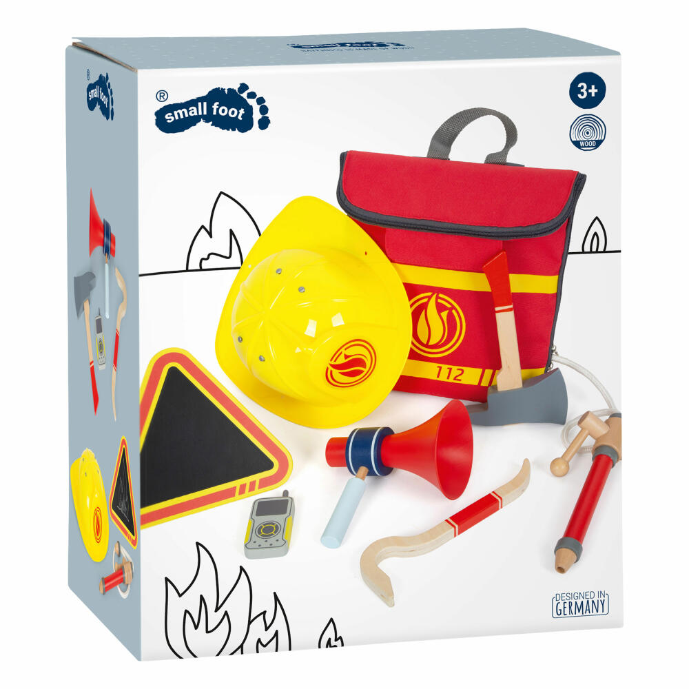 Legler fire brigade backpack, toy tool, fire brigade equipment, from 3 years, 12361