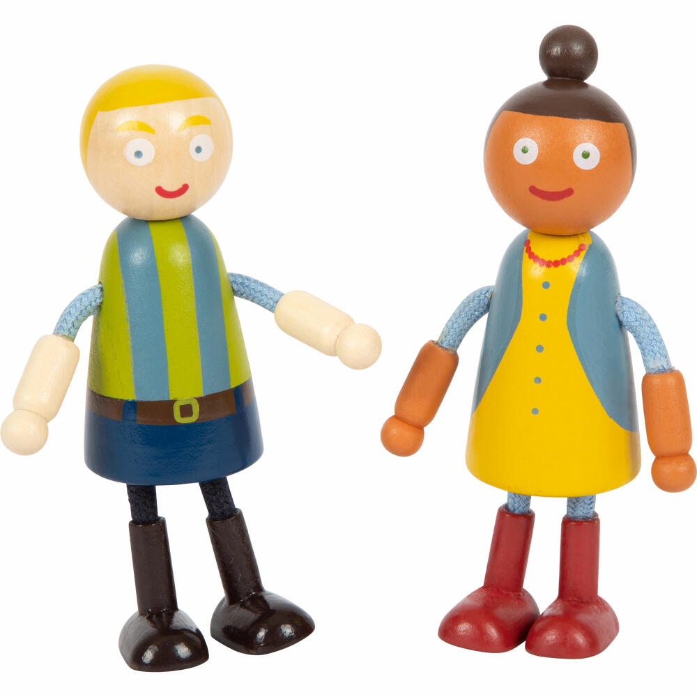 Legler Small Foot Biegepuppen-Familie mit Rollstuhl, 7-tlg., ab 3 Jahren, 12396
