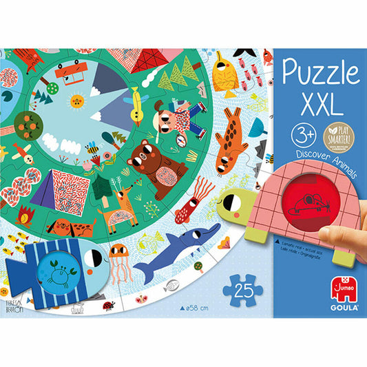 Jumbo Spiele GOULA XXL-Puzzle Tiere entdecken, Kinderpuzzle, Legespiel, Kinder Puzzles, 53177