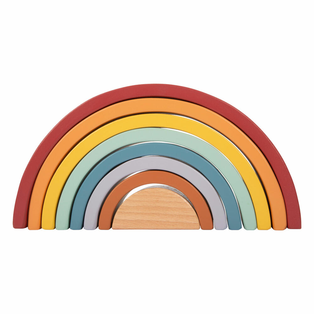 Legler Holzbausteine Regenbogen Safari, Motorikspielzeug, Holz, ab 12 Monaten, 12318