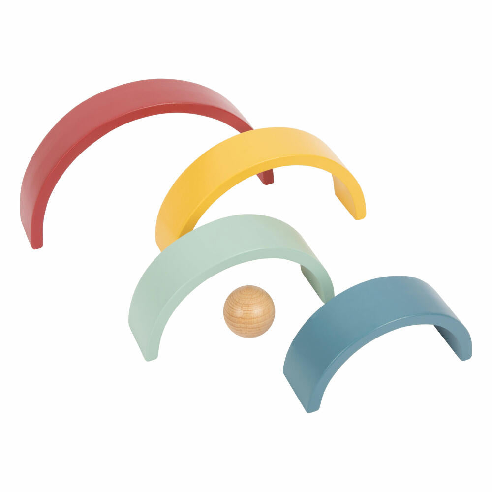 Legler Holzbausteine Regenbogen Safari, Motorikspielzeug, Holz, ab 12 Monaten, 12318