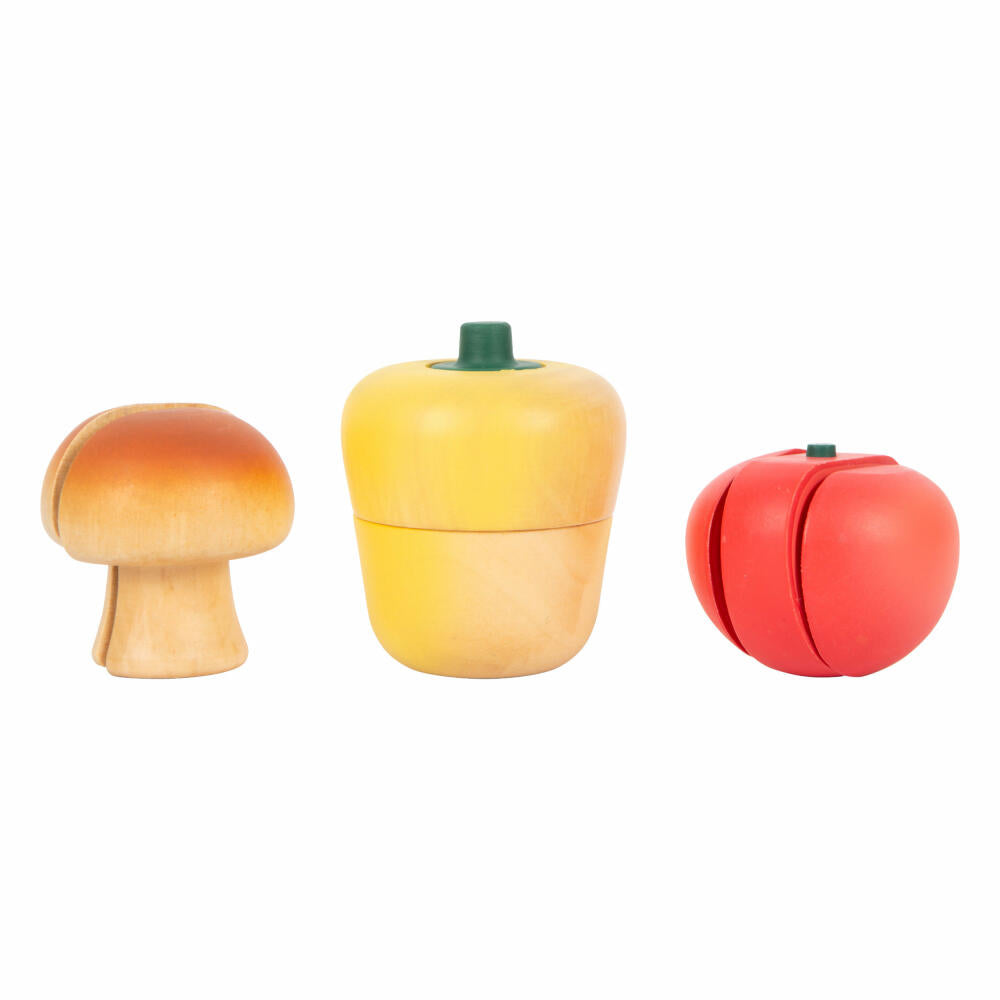 Legler Schneide-Set Gemüse fresh, Kaufladen-Spielzeug, Zubehör, Holz, 12329