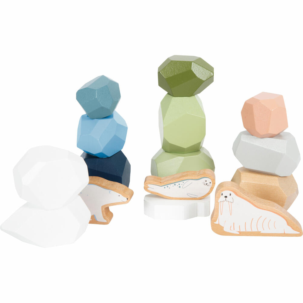Legler Small Foot balancing stones made of wood Arctic, 15 pcs., from 12 months, 12440