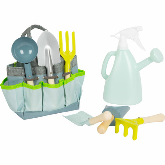 Legler Small Foot Gartentasche mit Gartenwerkzeug, 8-tlg., ab 3 Jahren, 12388
