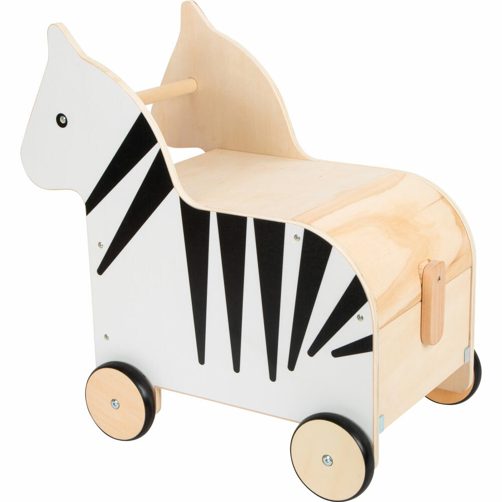 Legler Small Foot toy box with wheels Zebra Wildlife, from 12 months, 12425
