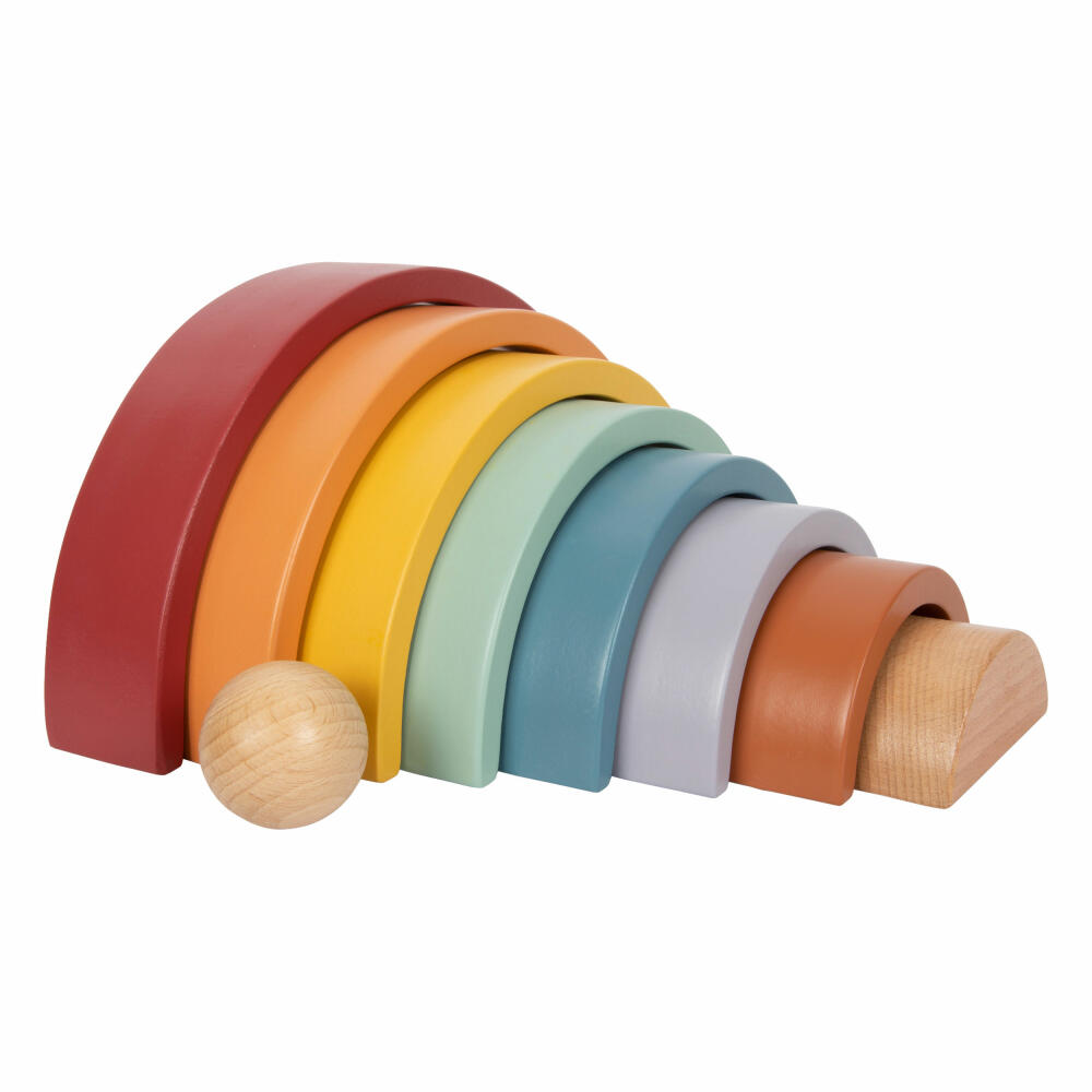 Legler Holzbausteine Regenbogen Safari, Motorikspielzeug, Holz, ab 12 Monaten, 12318