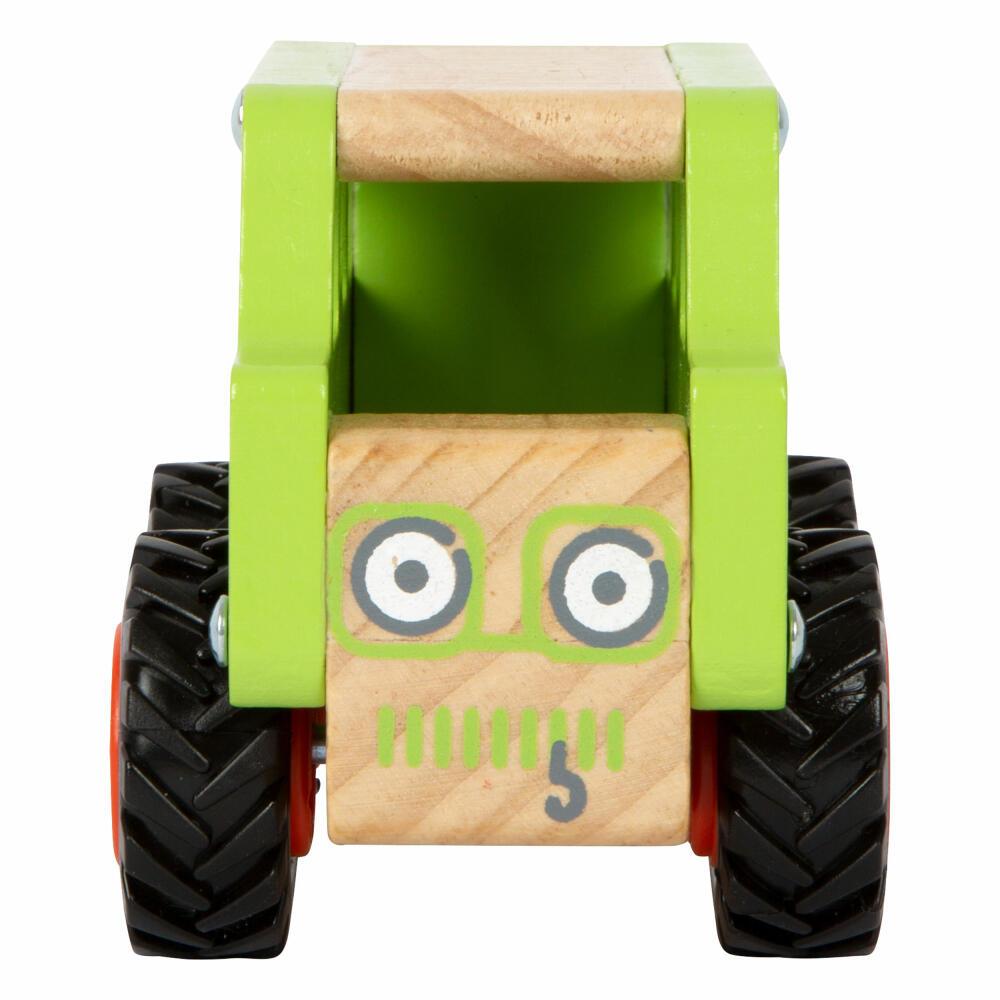 Legler Spielzeug-Geländewagen, Spielzeugauto mit gummierten Reifen, Holz, 12288