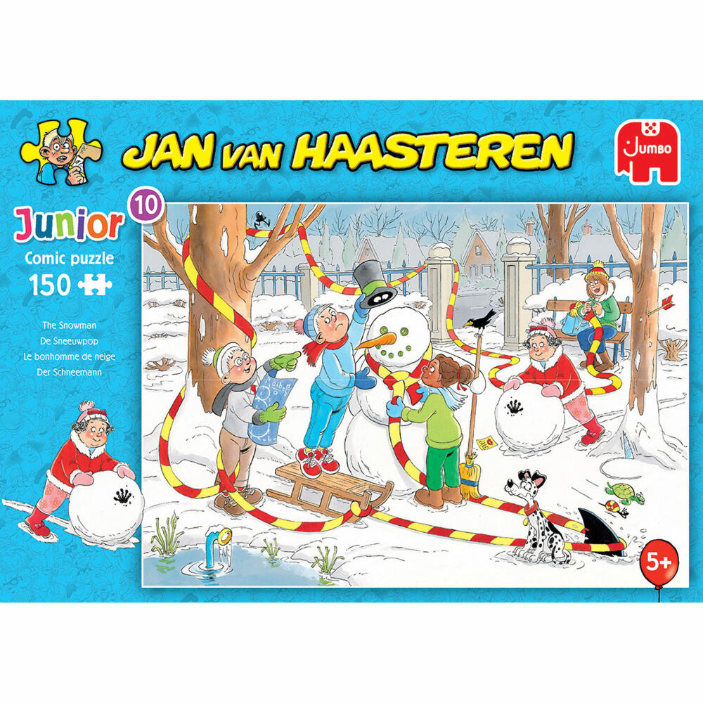 Jumbo Spiele Jan van Haasteren Junior - Schneemann, Kinderpuzzle, Kinder Puzzle, Legespiel, 150 Teile, 20081