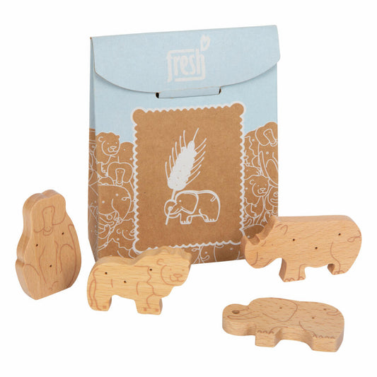Legler Spielzeug-Tierkekse fresh 8er-Set, Kaufladen-Spielzeug, Zubehör, Holz, 12353