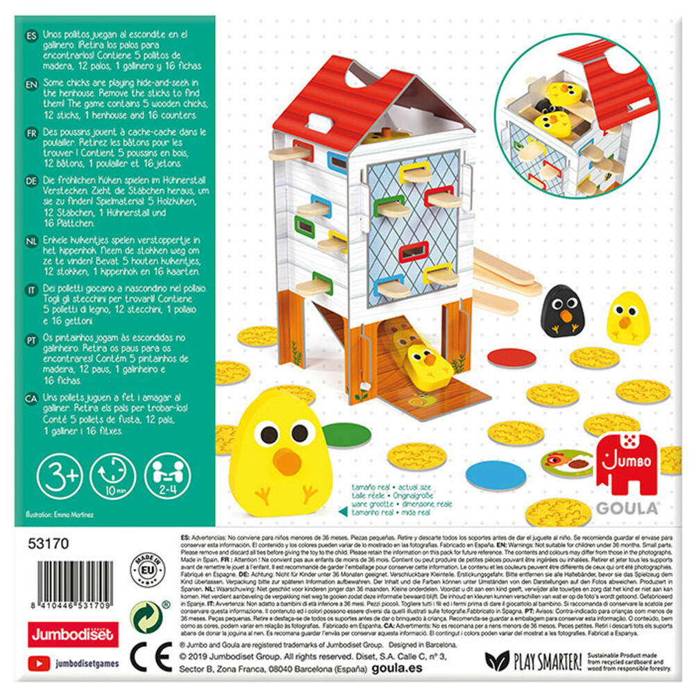 Jumbo Games GOULA Happy Chicks Happy Chicken, Children's Game, Family Game, Children's Game, 53170