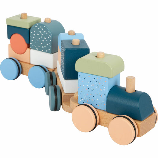 Legler Small Foot Arctic Wooden Train, Wooden Railway with 2 Wagons, from 12 months, 12449