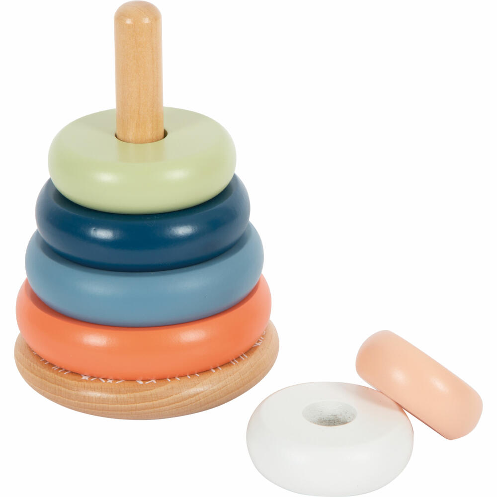 Legler Small Foot Stapelturm Arctic, Stapelspiel mit 6 Ringen, ab 12 Monaten, 12444