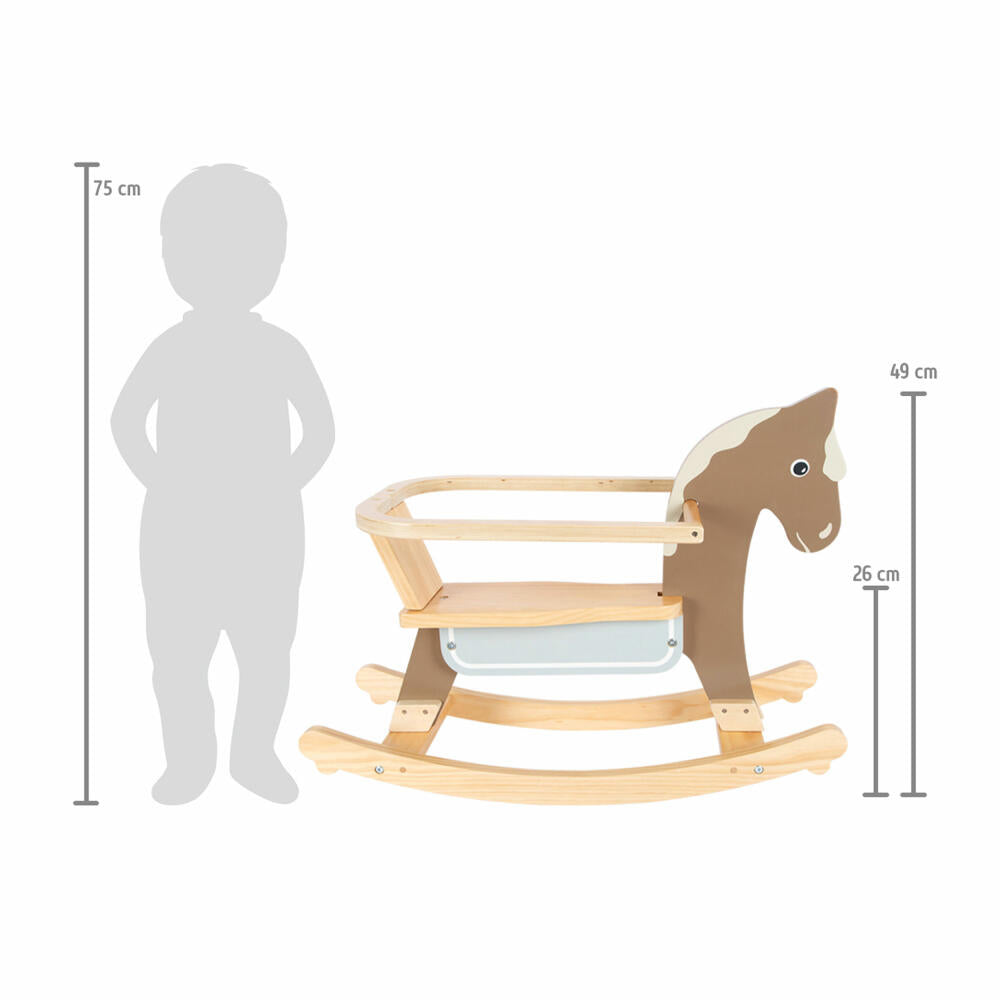 Legler rocking horse with seat ring, rocking toy, wooden horse, wood, from 12 months, 12291