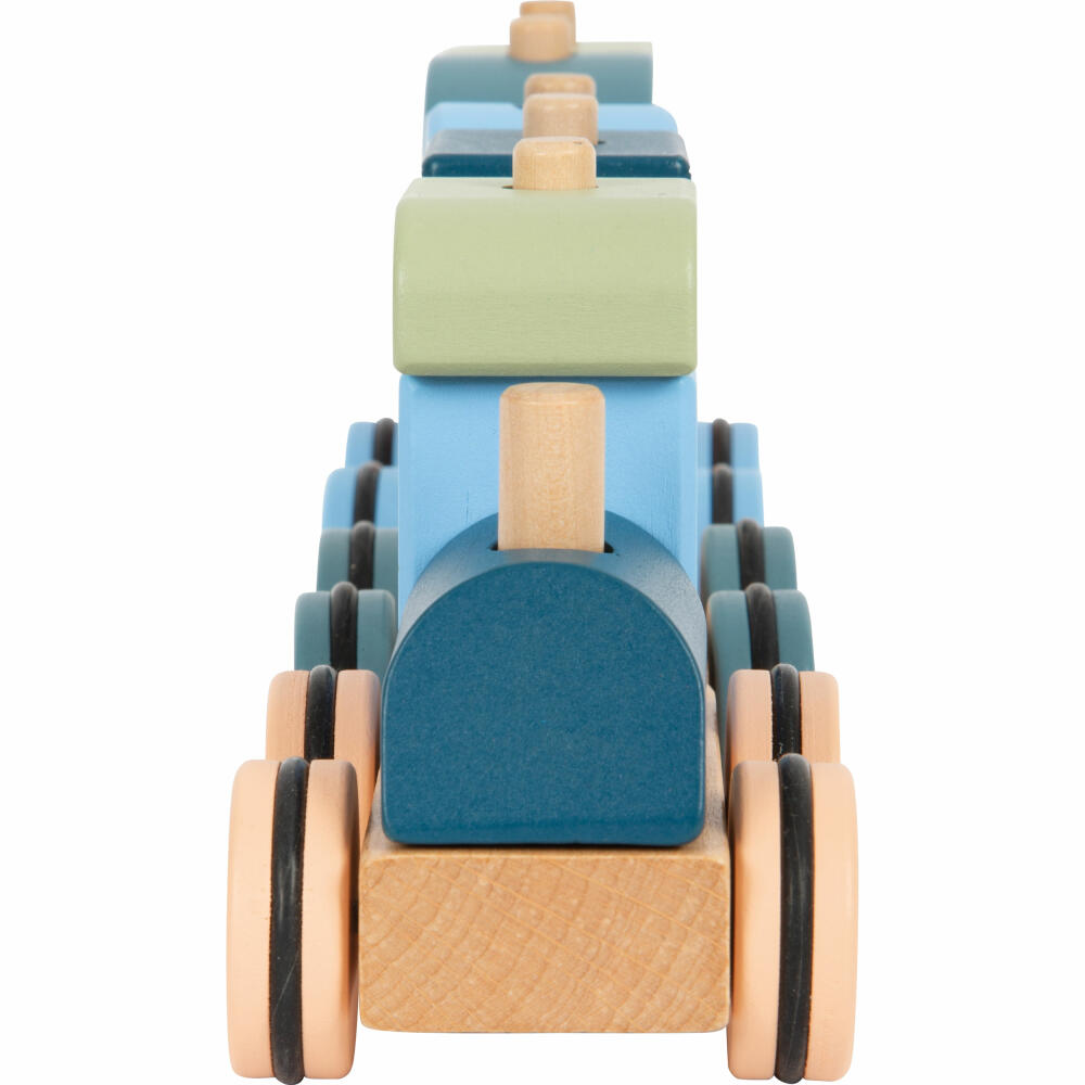 Legler Small Foot Arctic Wooden Train, Wooden Railway with 2 Wagons, from 12 months, 12449